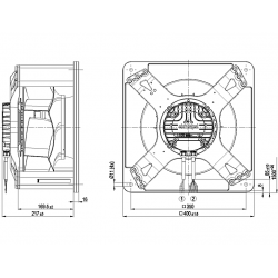 K3G280-RR10-P1 radialinis ventiliatorius