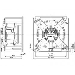 K3G310-RR12-P1 radialinis ventiliatorius