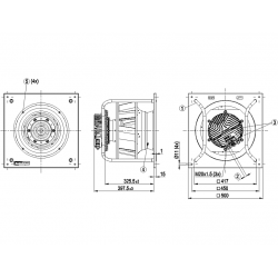 K3G355-PH38-22 Fan radial