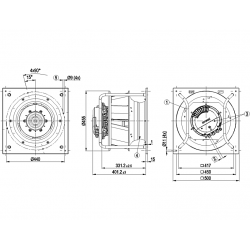 K3G400-PW03-01 Radiální ventilátor