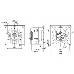 K3G450-PW12-01 Radiální ventilátor