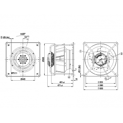 K3G500-PW09-01 Radiální ventilátor