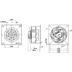 K3G500-RA8-03 Fan radial