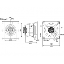 K3G560-PC04-01 Radiální ventilátor