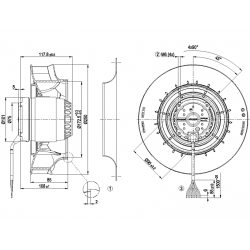 R2D250-RC10-11 Radial fan