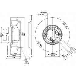 R3G220-RD53-08 Ventilador radial