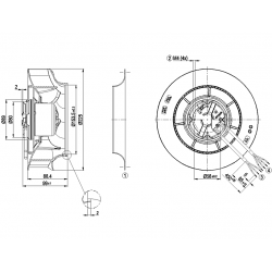 R3G225-RD05-03 Ventilador radial