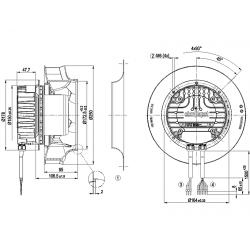 R3G250-RR09-P1 radial fan