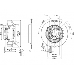 R3G250-RY90-P1 Fan radial