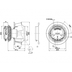 R3G310-PV69-02 Radiální ventilátor