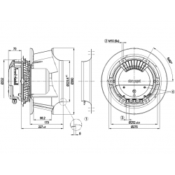 R3G310-PV69-03 Radiální ventilátor