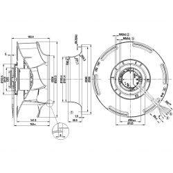 R3G310-RB01-03 Radiální ventilátor