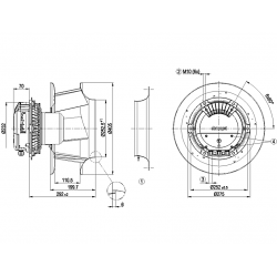 R3G355-PV70-02 Radial fan