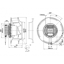 R3G355-RJ85-S1 Radial fan