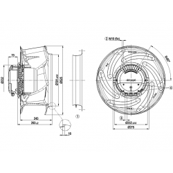 R3G500-FA28-03 Ventilador radial