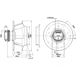 R3G560-PB31-02 Ventilador radial