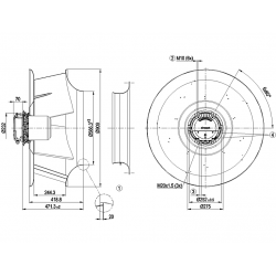 R3G800-PC02-03 Ventilador radial