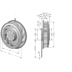 RER 125-19 / 06 Fan radial