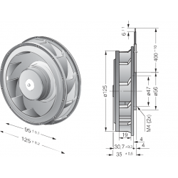 RER 125-19 / 12 N Radial fan