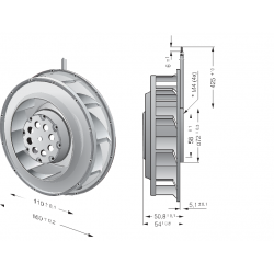 RER 160-28 / 06S Ventilador radial