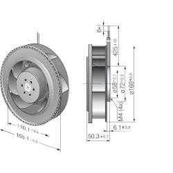 RER 160-28 / 14N / 2TDA Fan radial