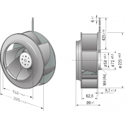 RER 225-63/18 / 2 TDMLO FAN RADIAL