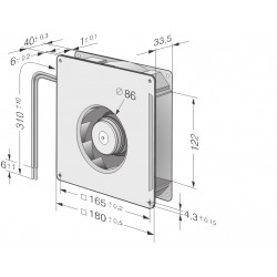 RG 125-19/12 NM Wentylator promieniowy