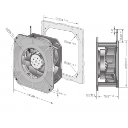 RG 190-39 / 14/2 TDMLO radiální ventilátor