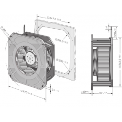 RG 220-43 / 14/2 TDMO radiální ventilátor