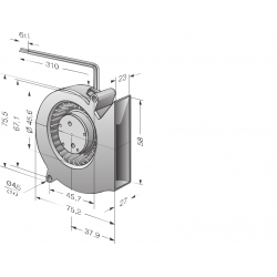 RL 48-19 / 12 Radiální ventilátor