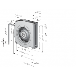 RLF 100-11/12/2HP-200 Wentylator promieniowy