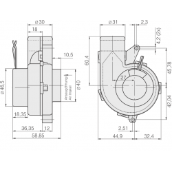 RV 40-18 / 12 H Radial fan