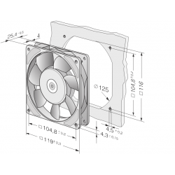 9906 m Kompaktní axiální ventilátor