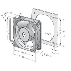 4112 NHH Compact axial fan