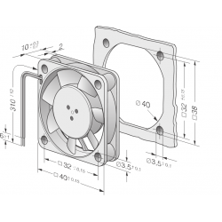 Fan axial compacto 405 FH