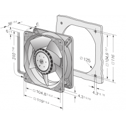 4118 N / 2H7P Compact axial fan