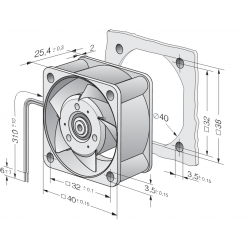 412 JHH Axial compacto Ventilador