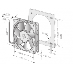 3414 Ventilator axial compact NGM