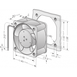 412-099 Compact axial fan