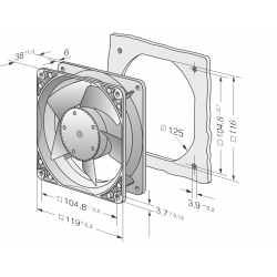 4182 NXH compact axial fan