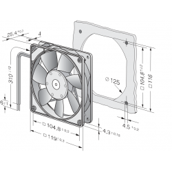 4412 FG Compact Axial Fan