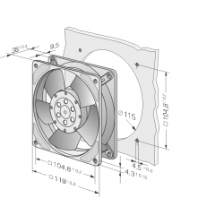 4530 cu un ventilator axial compact