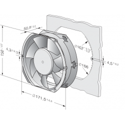 6448 h Kompaktní axiální ventilátor