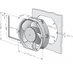 6448 TDHH Kompaktní axiální ventilátor