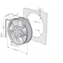 7118 N Compact axial fan