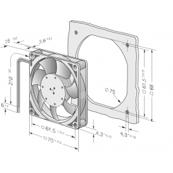 712 F / 2L Compact axial fan