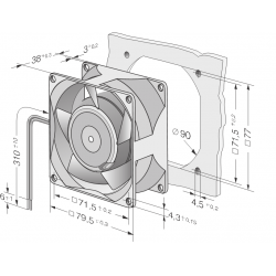 8830 N Compact axial fan