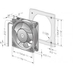 DV 4112 N Fan de diagonal compacto