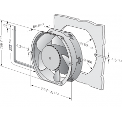 DV 6448 TDA Kompaktowy wentylator diagonalny