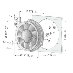 DV 6318 / 2TDH5P Compact diagonal fan